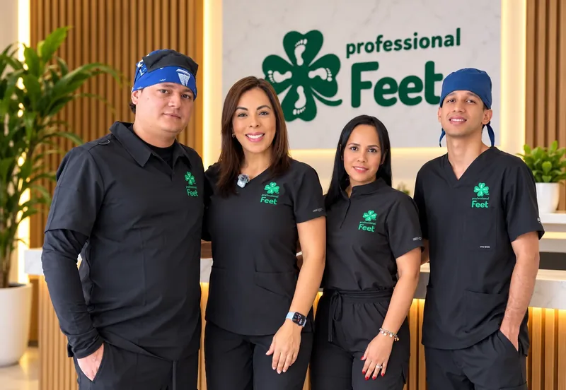 Equipo de especialistas en el cuidado de los pies de Professional Feet, sucursal Centennial en Panamá